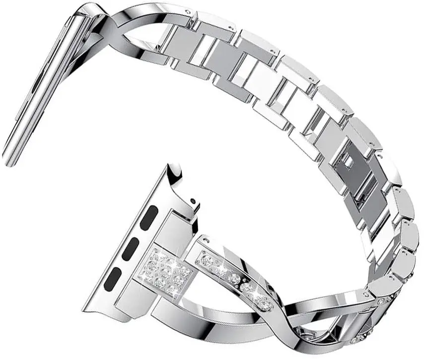 Women Strap For Apple Watch 8 Band 45mm 41mm 42mm 38mm 40mm 44mm Link Bracelet Correa For iWatch Ultra 49mm Metal Diamond Strap