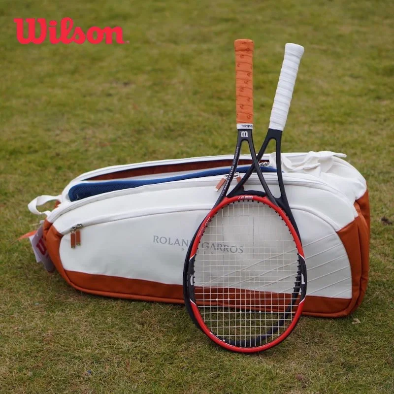 Wilson 2024 Tennis Duffel Racket Bag Super Tour Large Capacity Tennis Bag for 9/5 Racquets with Independent Inner Pocket