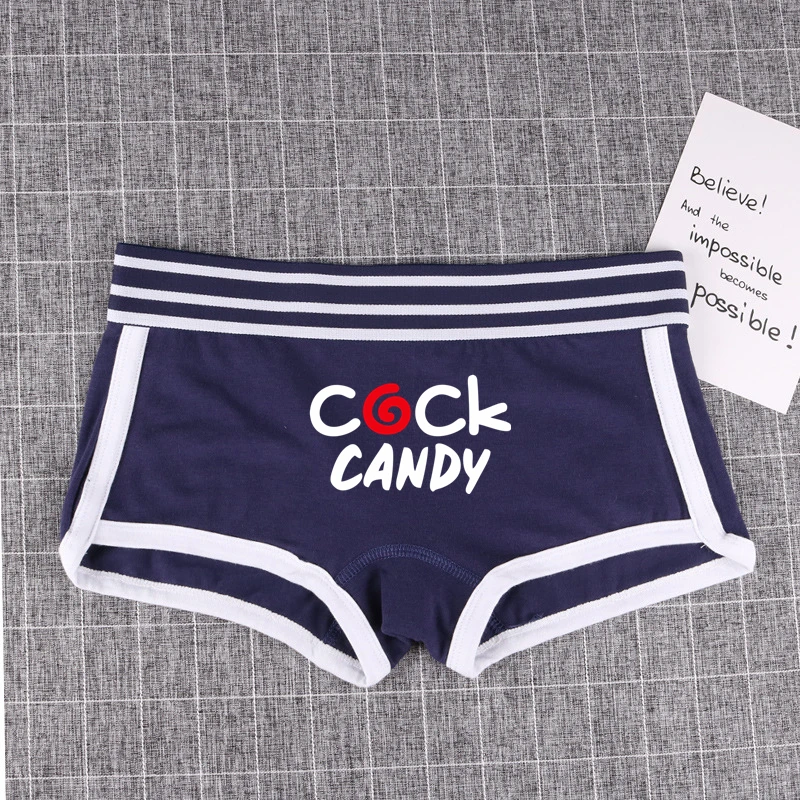 COCK CANDY Cotton Boy Shorts WIFE Gift Underwear for Women New Women Boxer Shorts Girl Panties Breathable Women\'s Intimates