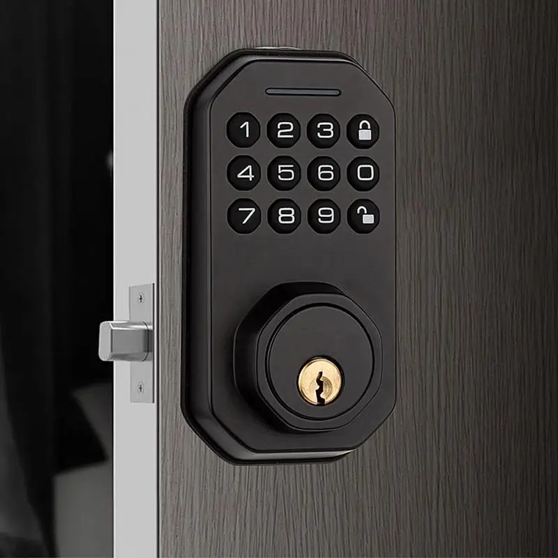 Tuya Wifi Electronic Door Lock With Tuya APP Remotely /Password/Mechanical Key Unlock Smart Home Security Door Lock