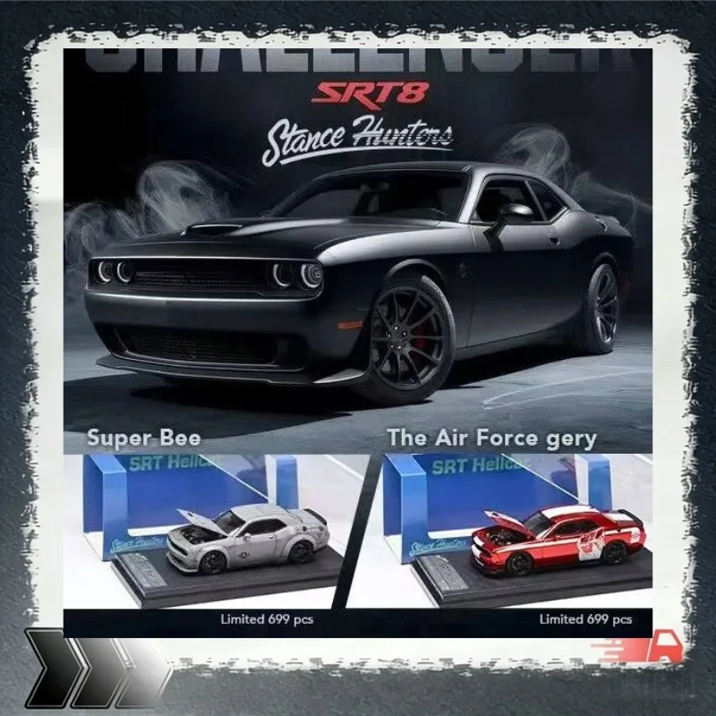 【Certains en stock】Modèle de voiture en alliage moulé sous pression Stance Hunters 1:64 Dodge SRT Hellcat, un cadeau festif, un objet de collection.