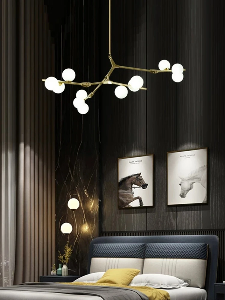 Nordic Branch Magic Bean Molecule Postmoderne Glaskugeln Designer Engineering Smart Lampen für Wohnzimmer Esszimmer Arbeitszimmer