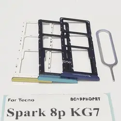 Bandeja de tarjeta SIM para Tecno Spark 8p KG7 KG7H KG7n, soporte para tarjeta SIM, adaptador de ranura, Pin de lector, novedad