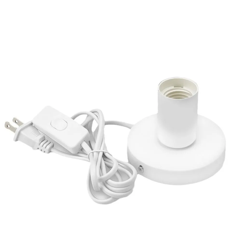 Simple E27/E26 Screw Desktop Lamp Base with Switch US Plug Light Base Universal Lamp Home Lighting