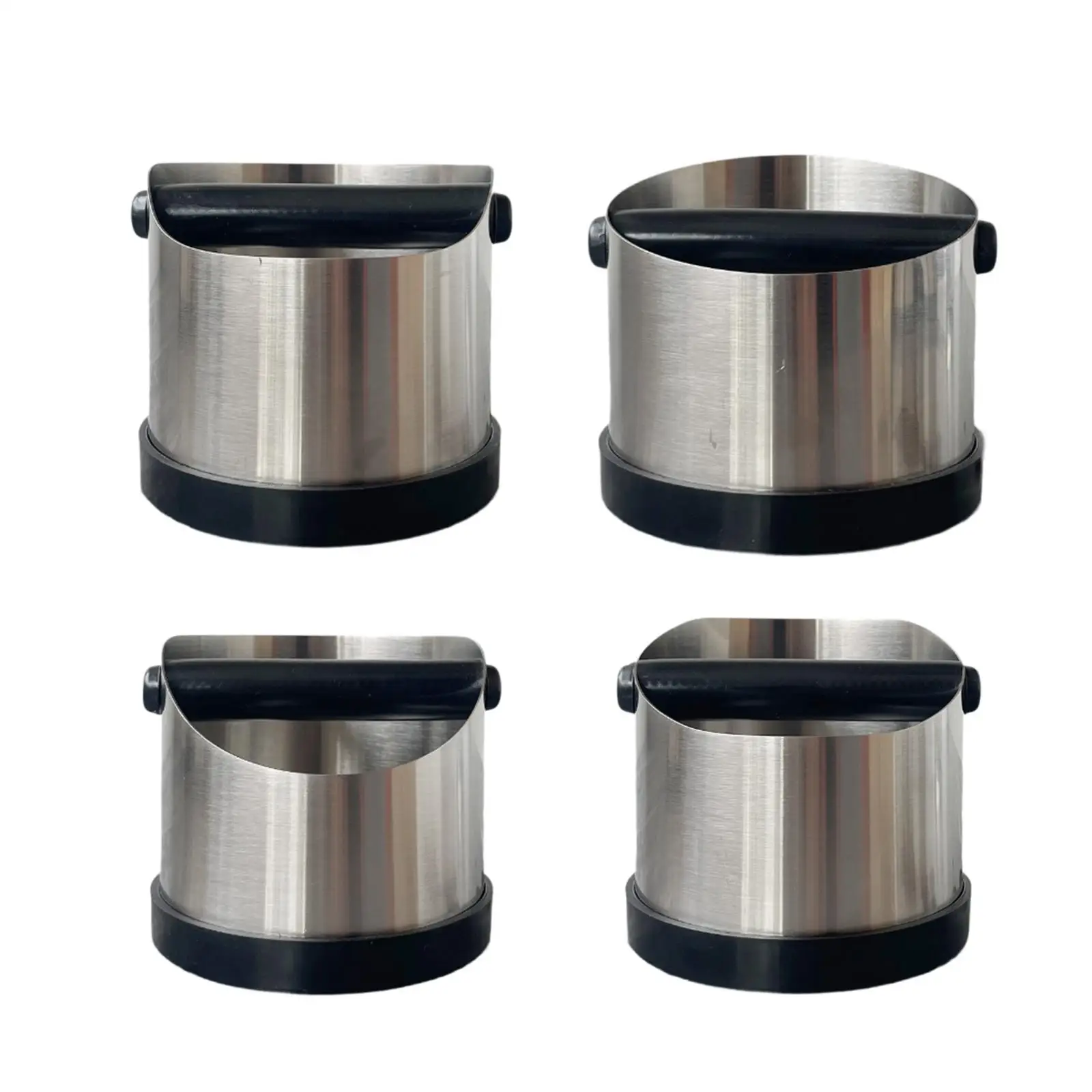 Stainless Steel Coffee Knock Box with Detachable Knock Bar Knock Coffee Ground Dump Bin for Office Cafe Bar Hotel Kitchen