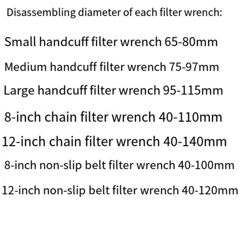 JoType-Manchette de ceinture réglable pour réparation de camion, brassard de filtre à huile, outils de retrait extensibles, rapSpblown, 8/12 pouces, 1 à 3 pièces