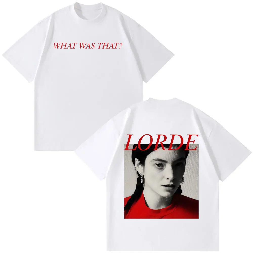 Singer Lorde Fashion Print T-shirt Men Women Fashion Vintage T-shirt Summer Casual Cotton Short-sleeved Harajuku Loose T-shirts