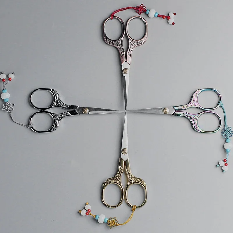 Vintage Craft Scissors Stainless Steel Square Handle Household DIY Embroidery Thread Scissors for Sewing Cutting Cloth - view 4