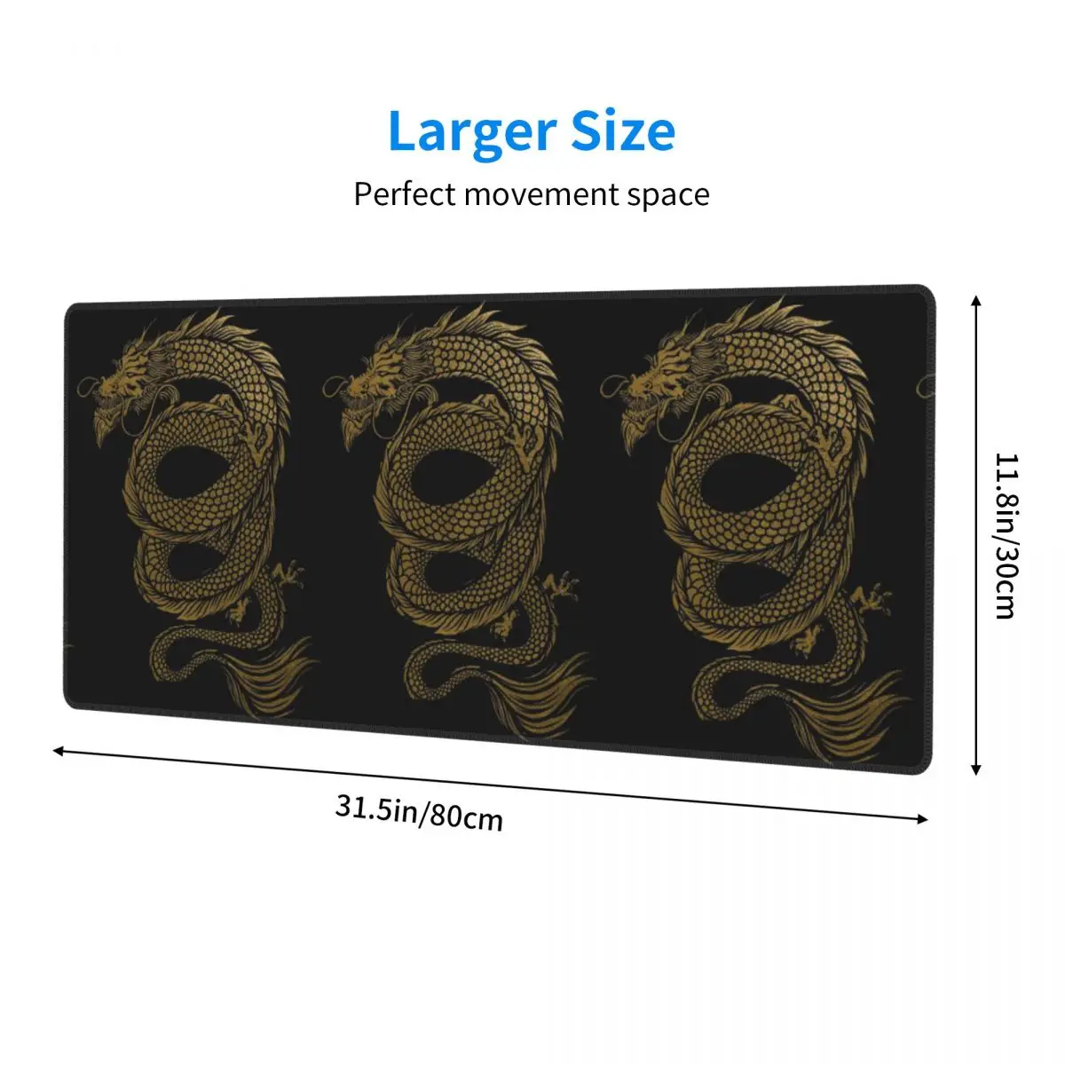 Golden Dragon Pattern Large Mouse Pad Computer Keyboard Mouse Mat Gaming PC Laptop Desk Mat Office Accessories Table Mats