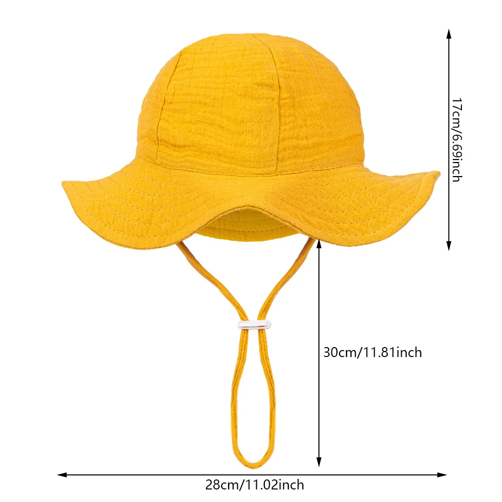 طفل القطن دلو القبعات جديد الأطفال واقية من الشمس في الهواء الطلق قبعات بنين بنات طباعة بنما قبعة للجنسين شاطئ قبعة صيد لمدة 3-12 شهرا