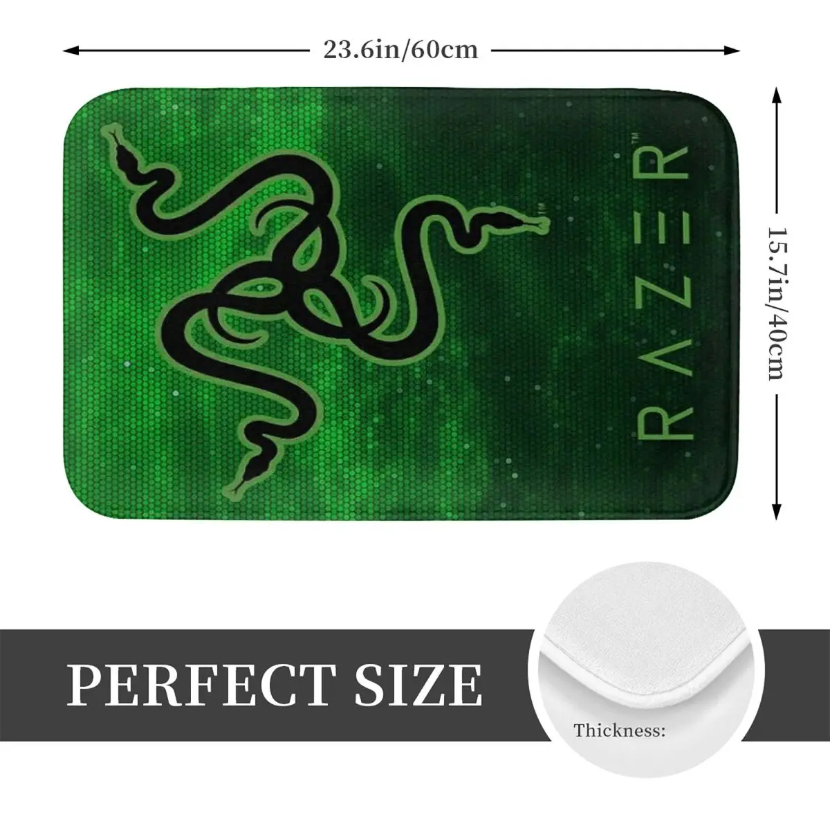 R-Razer-S Non-slip Doormat Floor Mat Dust-proo Carpet Rug for Kitchen Entrance Home Bathroom Living room Footpad Mats