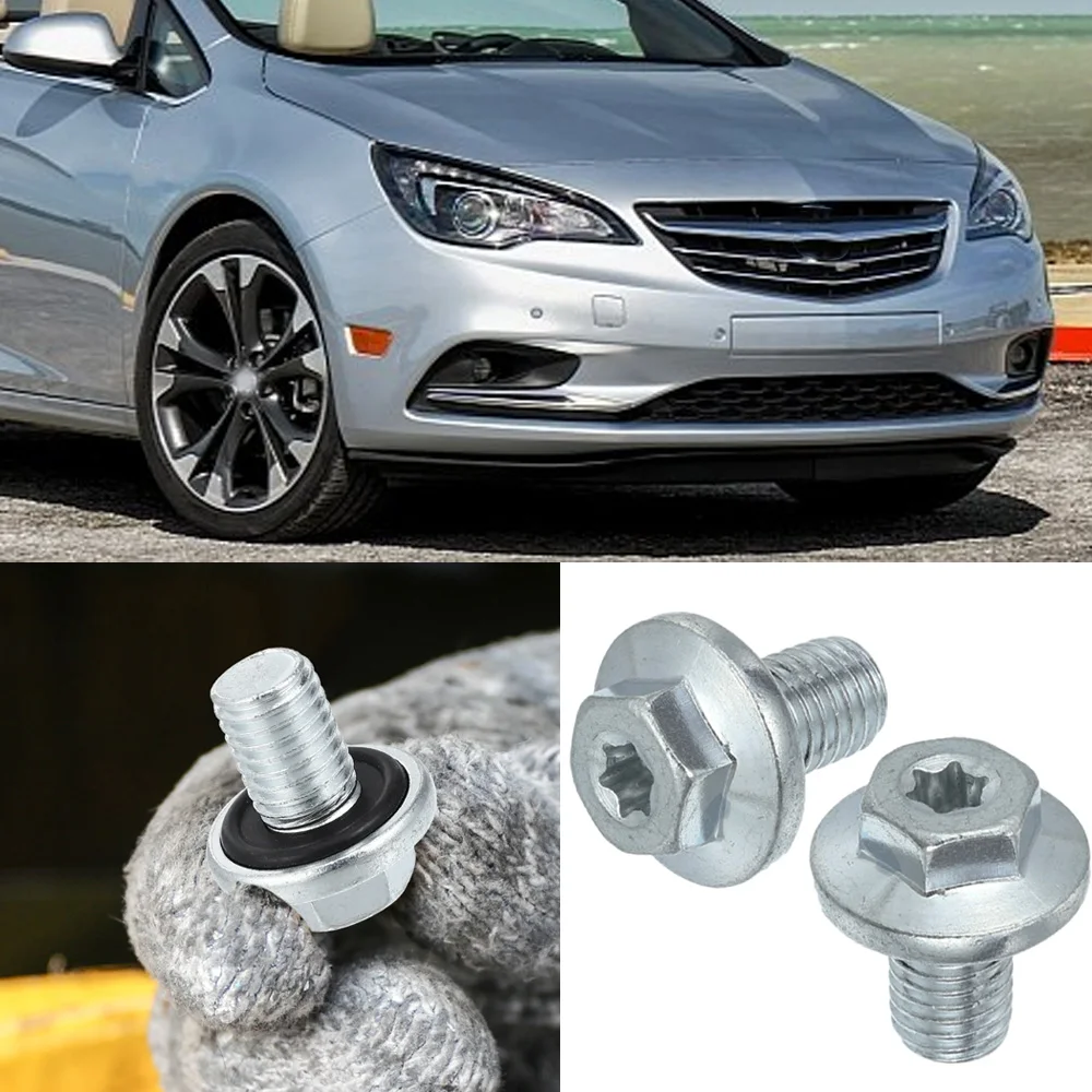 

55577568 Oil Drain Plug M12x1.75 for Chevrolet Silverado 1500 Malibu Equinox Buick Encore GMC Sierra Cadillac XT5 2Pcs