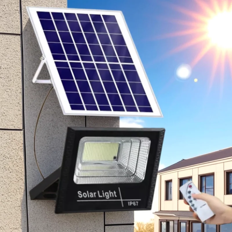 30-500W Lampade solari Illuminazione esterna Luce da giardino Luce di inondazione Lampade stradali rurali per uso domestico Lampada da parete impermeabile super luminosa Calda