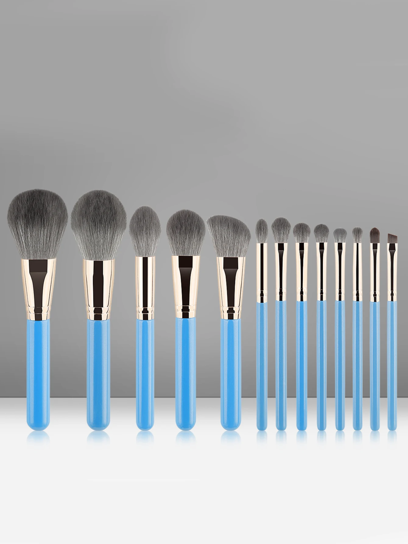 13 Makeup Brush Set Granny Gray Solid Wood Handle Makeup Tool High end Beauty Brush Brand: UOHLCX