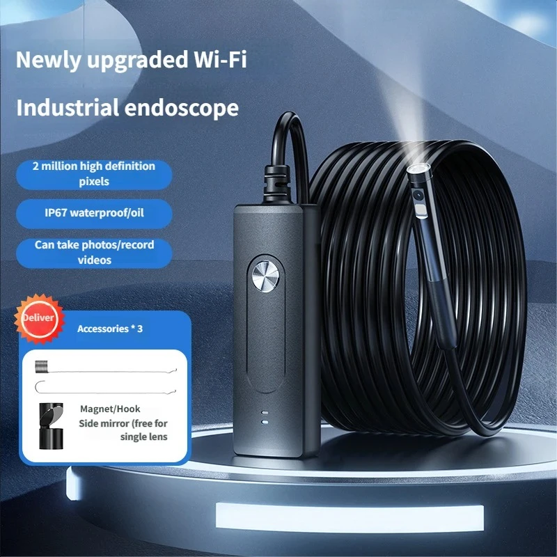 W300 Pro IP67 Endoscopic Industrial Wifi Endoscope  Mini Hd IOS Smartphone Wireless Borescope Inspection