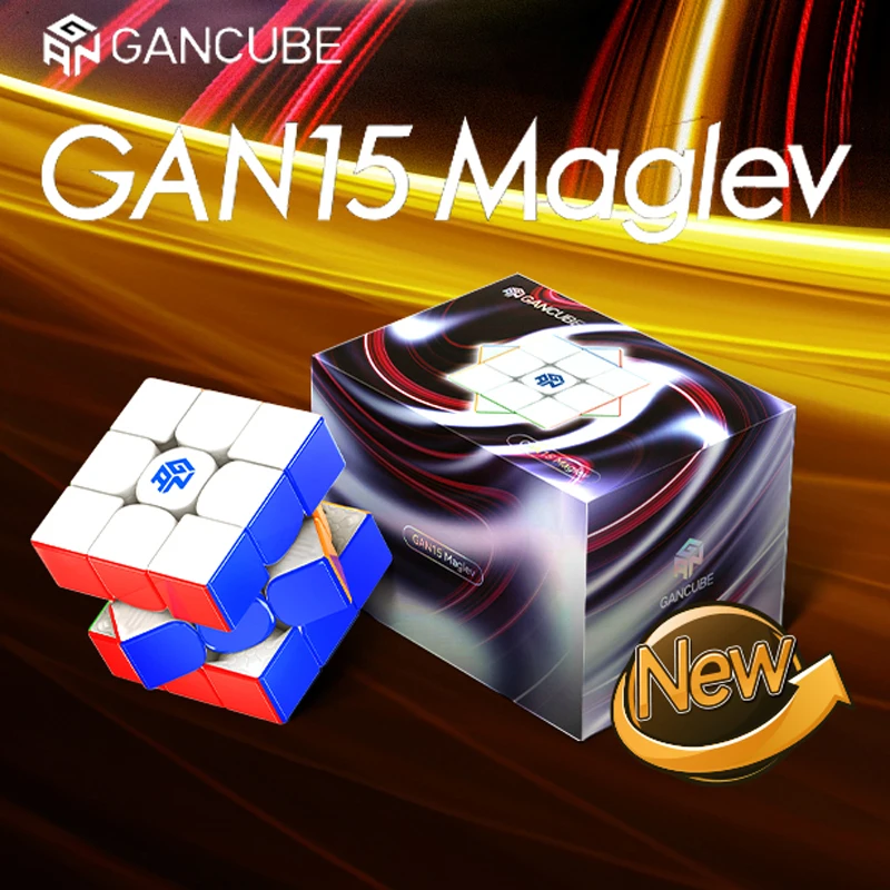 GAN15 Maglev 3 × 3 kubus ajaib magnetik 3x3 GAN 15 profesional 3x3x3 Puzzle Kecepatan mainan anak-anak hadiah GANCUBE Speedcube Magico Cubo