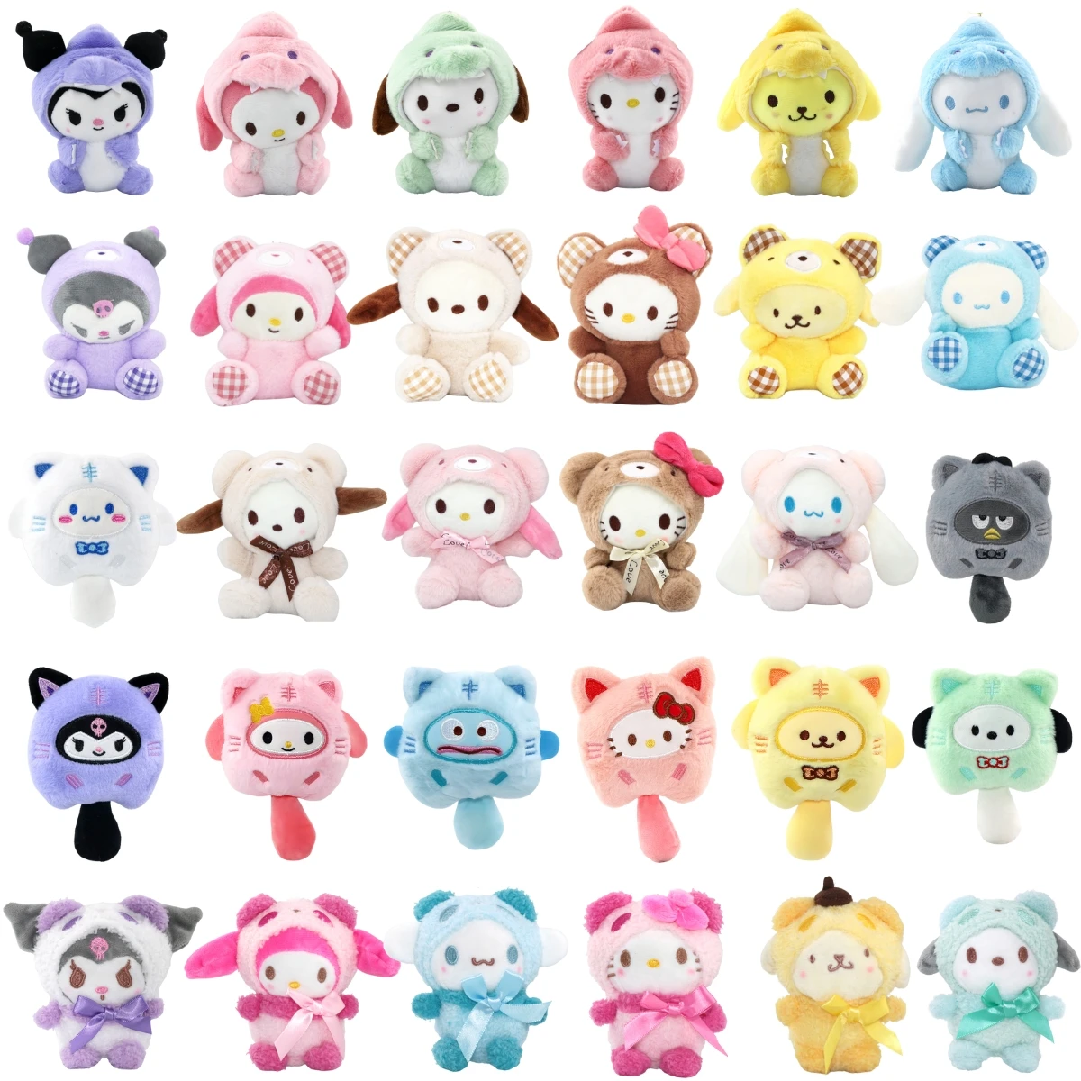 

30 Styles Sanrio Hello Kitty Plush Toys Kawali Cartoon Kuromi My Melody Cinnamoroll Soft Stuffed Doll Pendant Toys Kids Gift