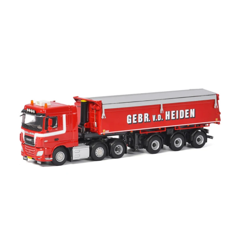 Wsiダイキャスト1:50スケールdaf xf 6 × 2ツイン操縦トラックコンテナ合金車モデルコレクションお土産オーナメント01-1846