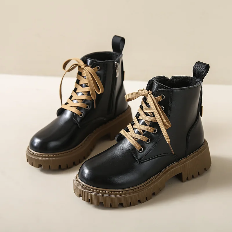 

Fashion Women Boots Luxury British Style Women Ankle Boots Comfort Non-Slip Thick Sole Shoes High Quality Women Motorcycle Boots