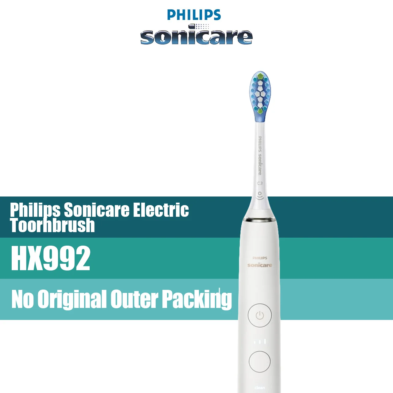 

Philips Sonicare DiamondClean HX992 rechargeable electric toothbrush Philips Replacement Heads Adult, without original packaging