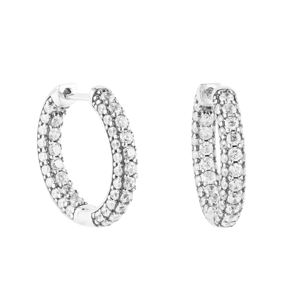 

Вневременные однорядные серьги-кольца 925, настоящие деньги, пирсинг, оригинальное серебро, новые роскошные дизайнерские модные серьги