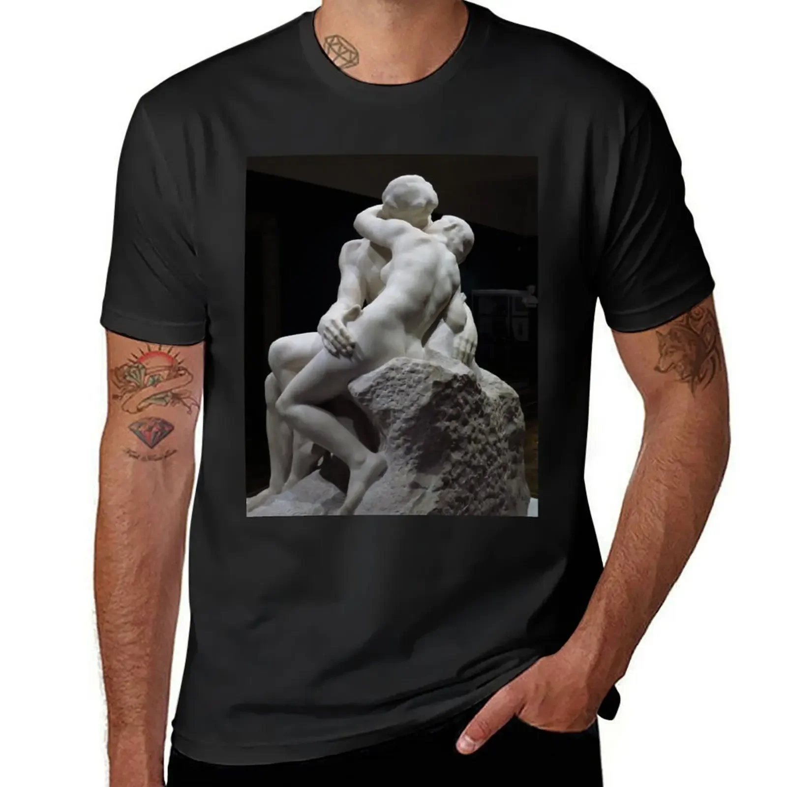 Rodin - The Kiss T-Shirt graphic shirts anime tshirt mens workout shirts