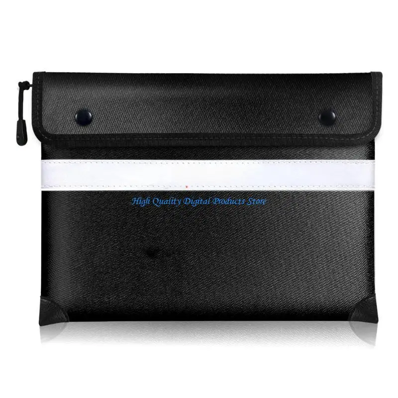 

U2JE Fireproof Document Bag Heat Insulated Storage Organizers 5200°F Waterproof Fireproof Bag for Cash Safe 13x10in