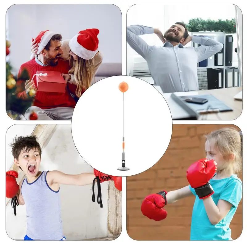 Boxing Reflex Ball Boxing Speed Bag Boxing Training Equipment Sports Trainer Hand-Eye Coordination Workout Kit For Kids Adults