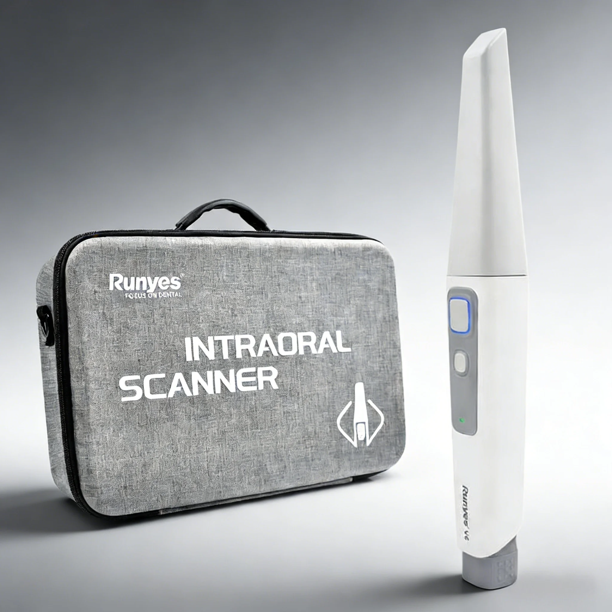 Runyes 3DS V6 Wireless Dental Scanner 25mm Depth AI Scan with High Accuracy 10μm Ortho Implant Scanner