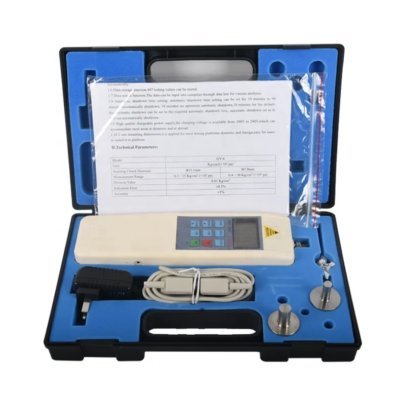 Handheld Digital Fruit Penetrometer 0.5% Accuracy, LCD Display, Portable Fruit Hardness Tester Factory Manufacturer