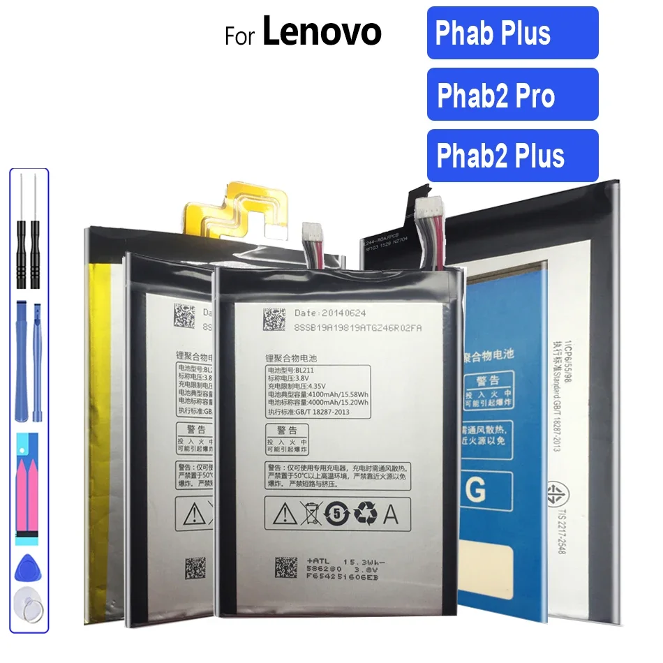 

L14D1P31 L16D1P31 L16D1P32 Battery For Lenovo PB1-770N/M PHAB Plus Phab2 pro Phab PB2-690M Phab 2 PB2-670N