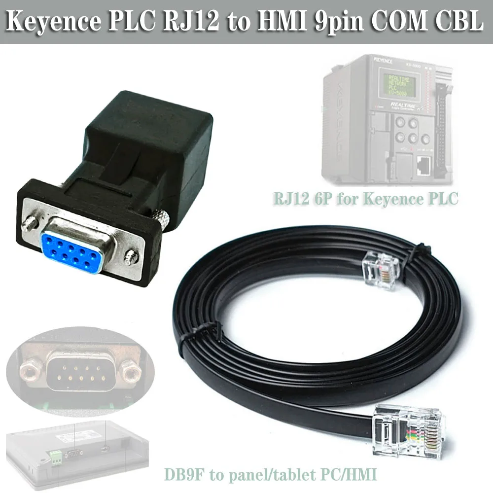 Keyence OP26486 OP26487 PLC Controller to HMI Panel PC/Monitor/9pin/COM port Control Communicate Cable