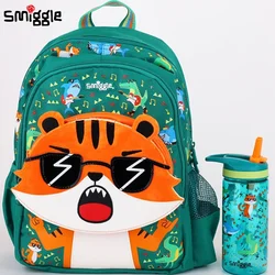 Oryginalny australijski plecak Smiggle dla dzieci, zielone okulary, torba na posiłki Tiger Crossbody, plecak, kubek na wodę, prezent dla studentów