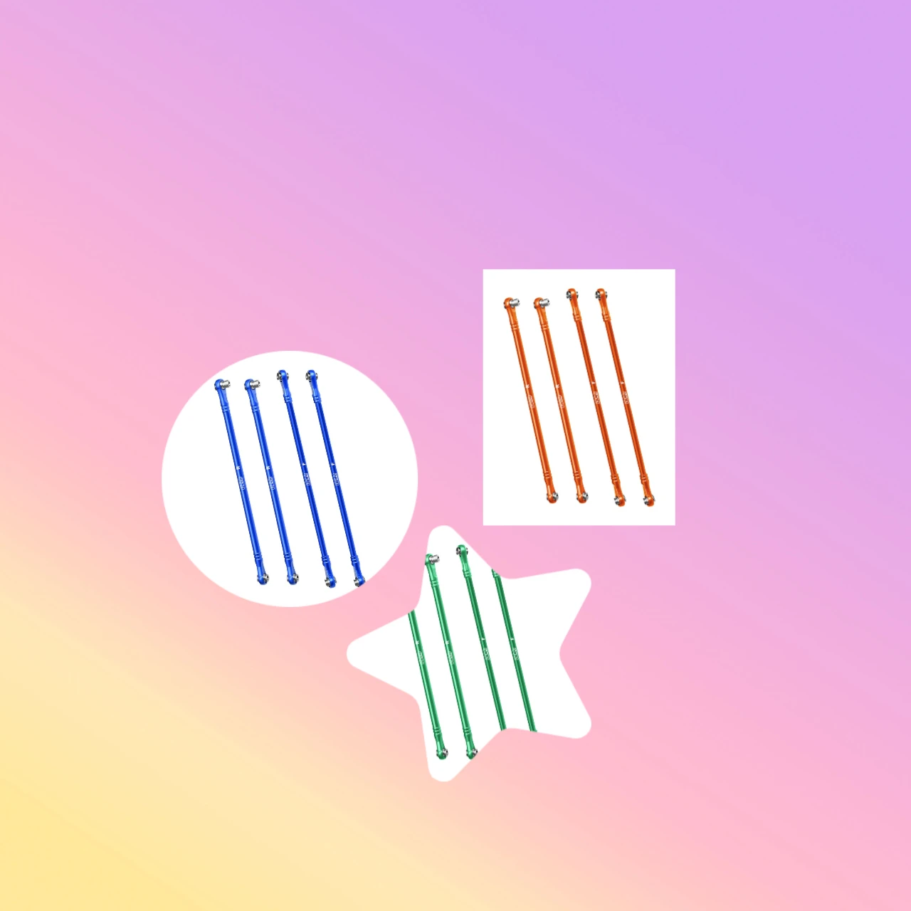 

Набор верхних звеньев из сплава 7075, для оптического комплекта Vanquish Products 1/10 H10