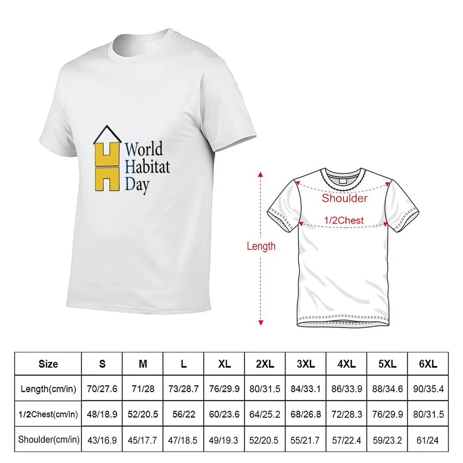 World Habitat Day T-Shirt quick drying street wear vintage hippie clothes tshirts for men