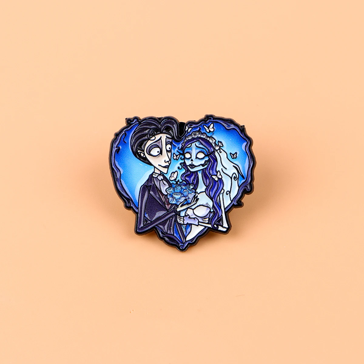 Heart Enamel Pins Horror Movie Brooches Badges for Backpacks Jackets Hats Couple Jewelry Gifts Cosplay Accessories view 2