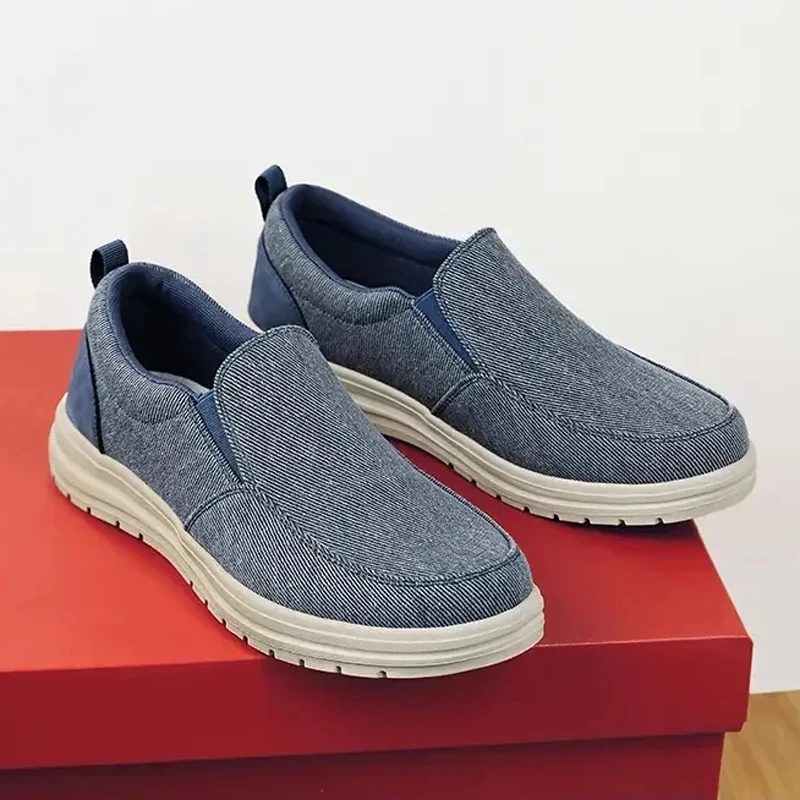 Plus Sizes 46 47 Men Shoes Summer Canvas Shoes Breathable Comfortable Outdoor Slip On Walking Sneakers Classic Loafers For Men48