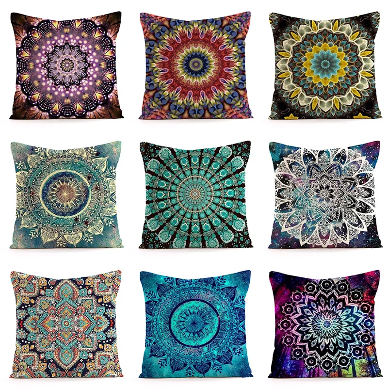 Bohemian Ethnic Style Collection throw pillow cover with short plush print for living room sofa decoration cushion cover