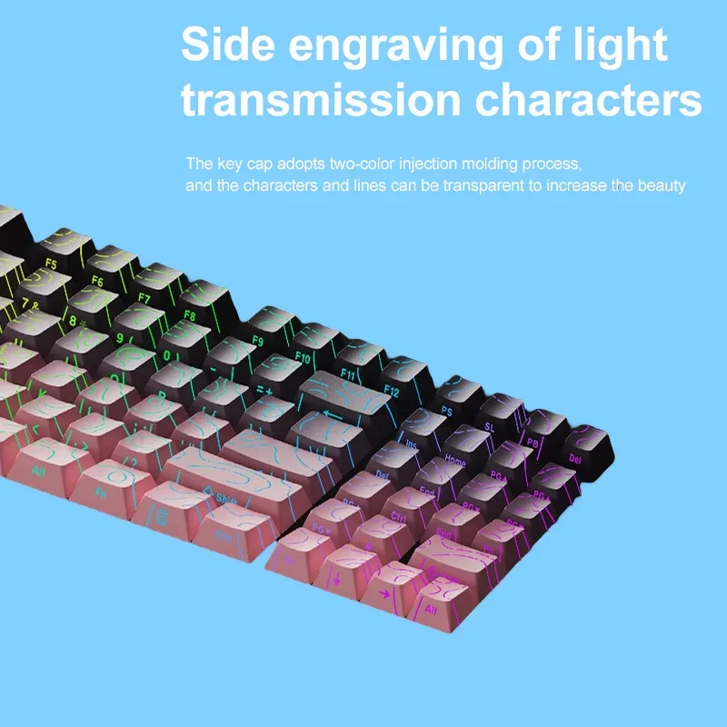 KM98 Contour  PBT Keycaps-Perfect Fit for Attack Shark X68HE, MCHOSE ACE60/ACE68 Magnetic Gaming Keyboards & More Cherry Height