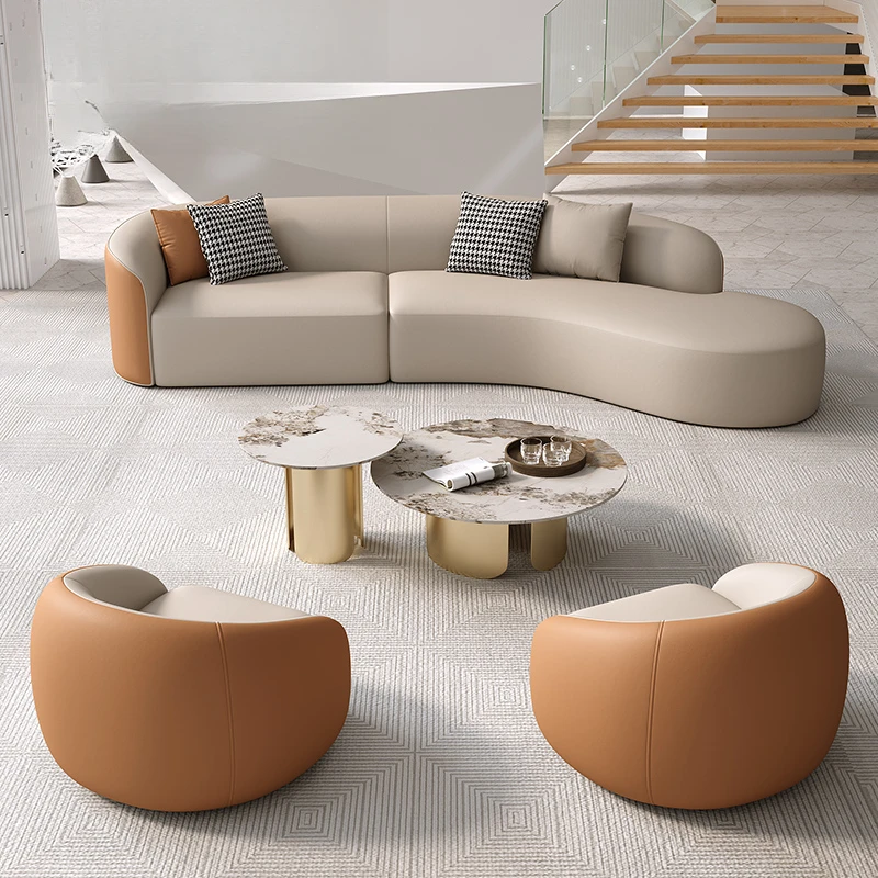 Sales Office Negotiate Sofa Hotel Lobby Lobby VIP Club Curved Rest Area Reception Customer Sales Department