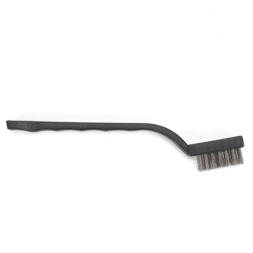 Stainless Steel Wire Brush Set Of 6 Small Hand Scrub Brushes For Cleaning Rust Metal Parts And Machinery 5.1 Inch