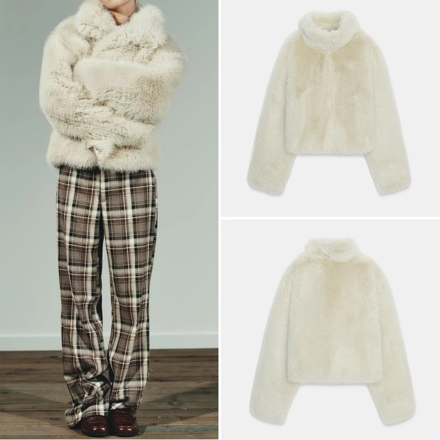 Cappotto ort da donna giovanile Jaet 2025 Autunno Nuovo Sle Effetto pelliccia artificiale Capispalla Lungo Sve Colletto alla coreana Sle europeo