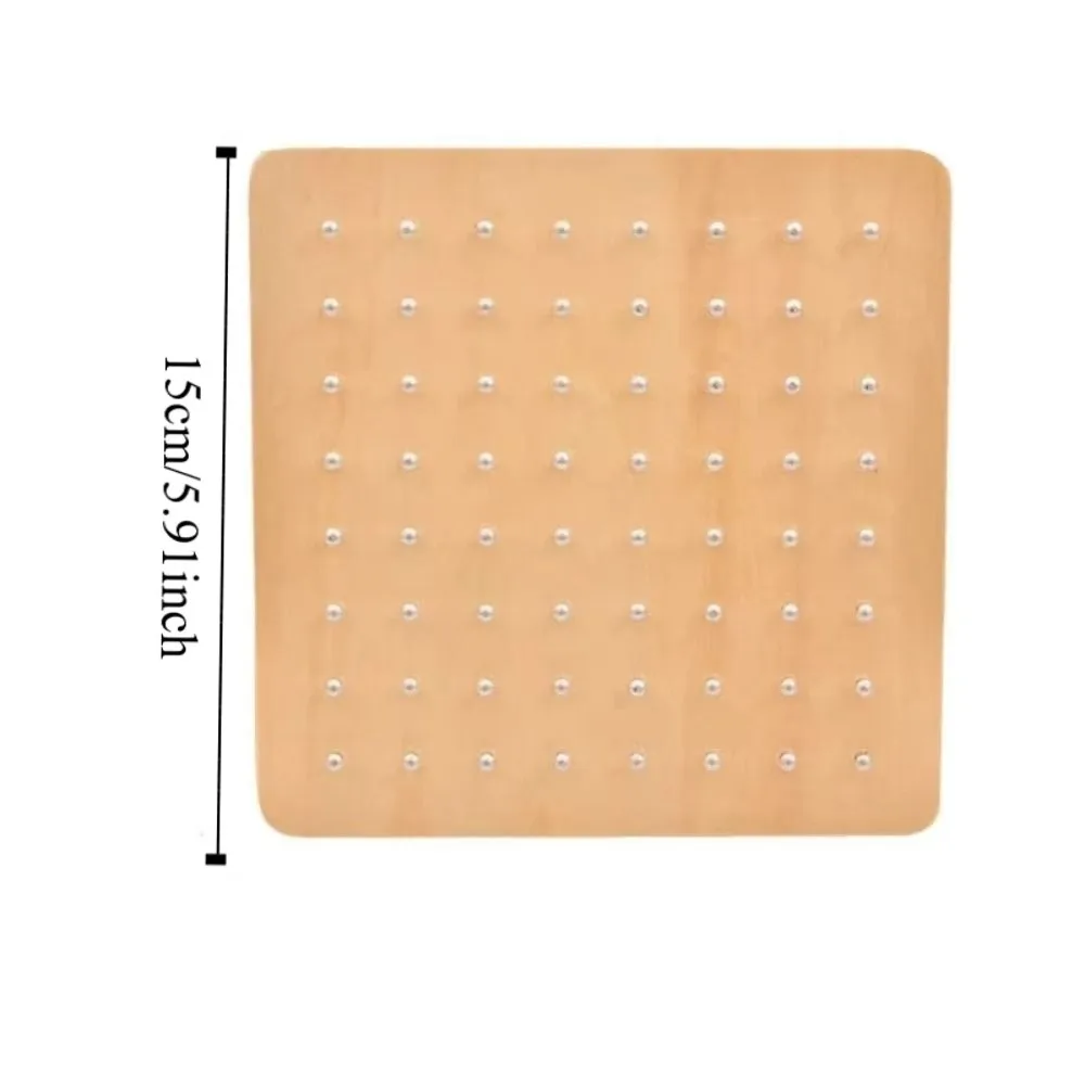 Geometria de madeira quebra-cabeça placa de unhas gráficos matemática geométrica montessori forma cognição forma interativa geometria educacional