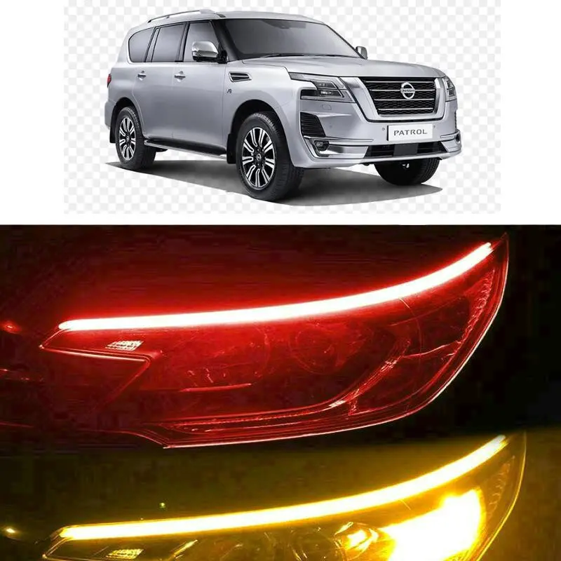 

30cm 45cm 60cm Startup Scan Flow turn signal Light For Nissan Patrol Primera SUNNY TEANA Almera Cube GT-R Interstar frontier