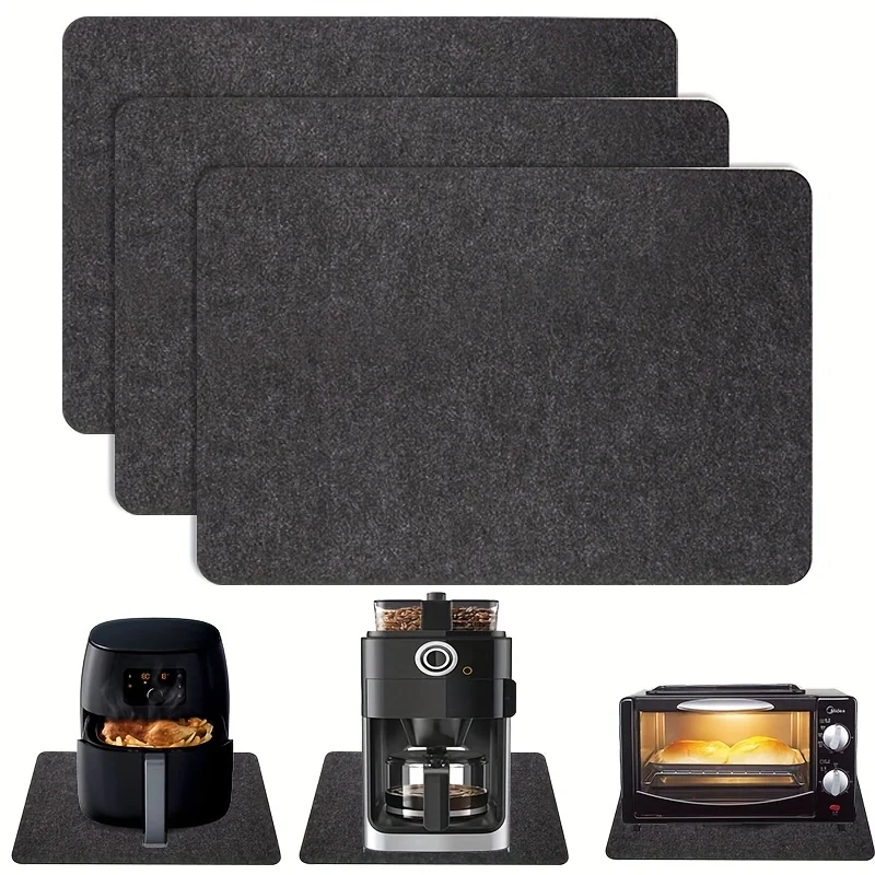 Air Fryer Kitchen Appliance Protective Mat, Heat-Resistant Insulation Pad, 17.32inch x 33mm Fireproof Heat Insulation Mat