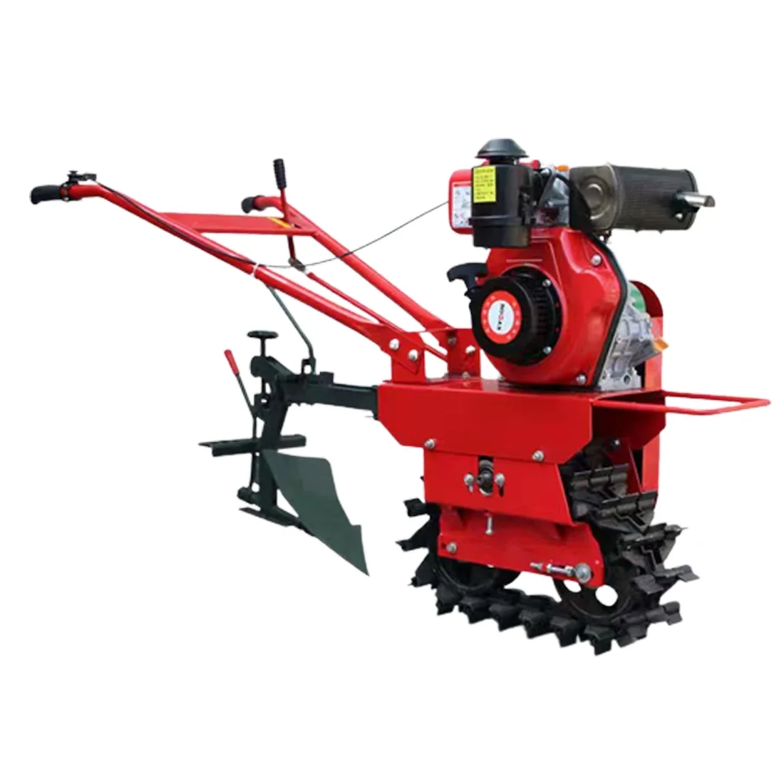 track crawler micro tiller arable land overturn plow sowing fertilizer applicator inter row ditching cultivator