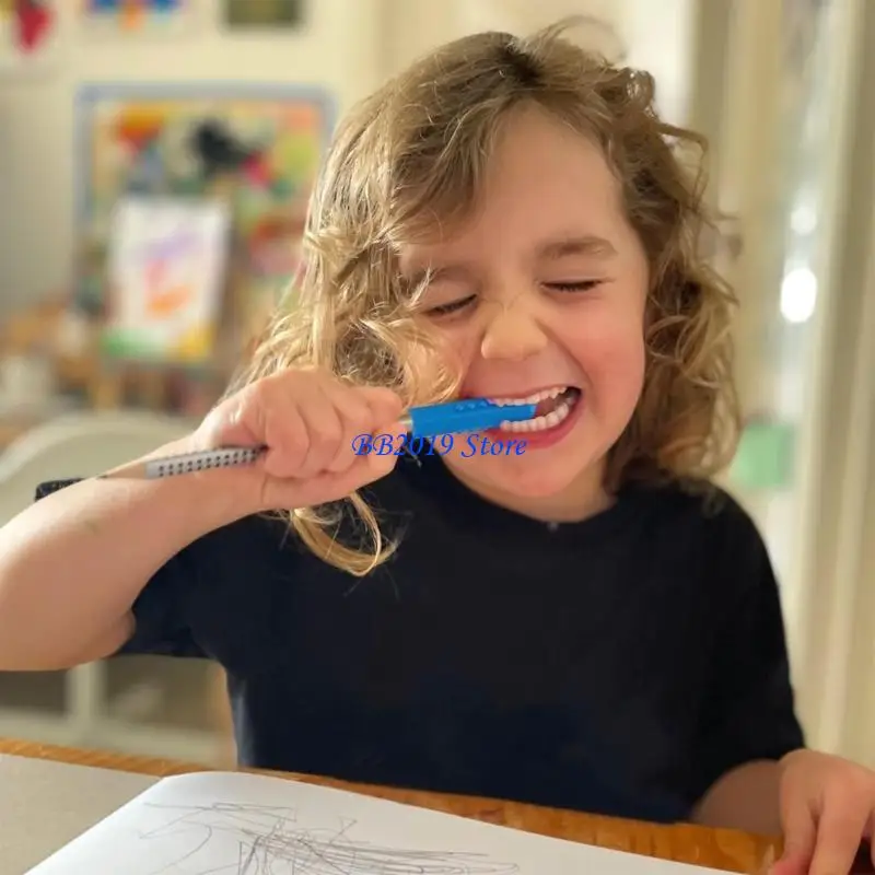 Q0KB Educational Silicone Teether Pencil Cap For Kids Combines Development With School Supply Safety For Toddlers
