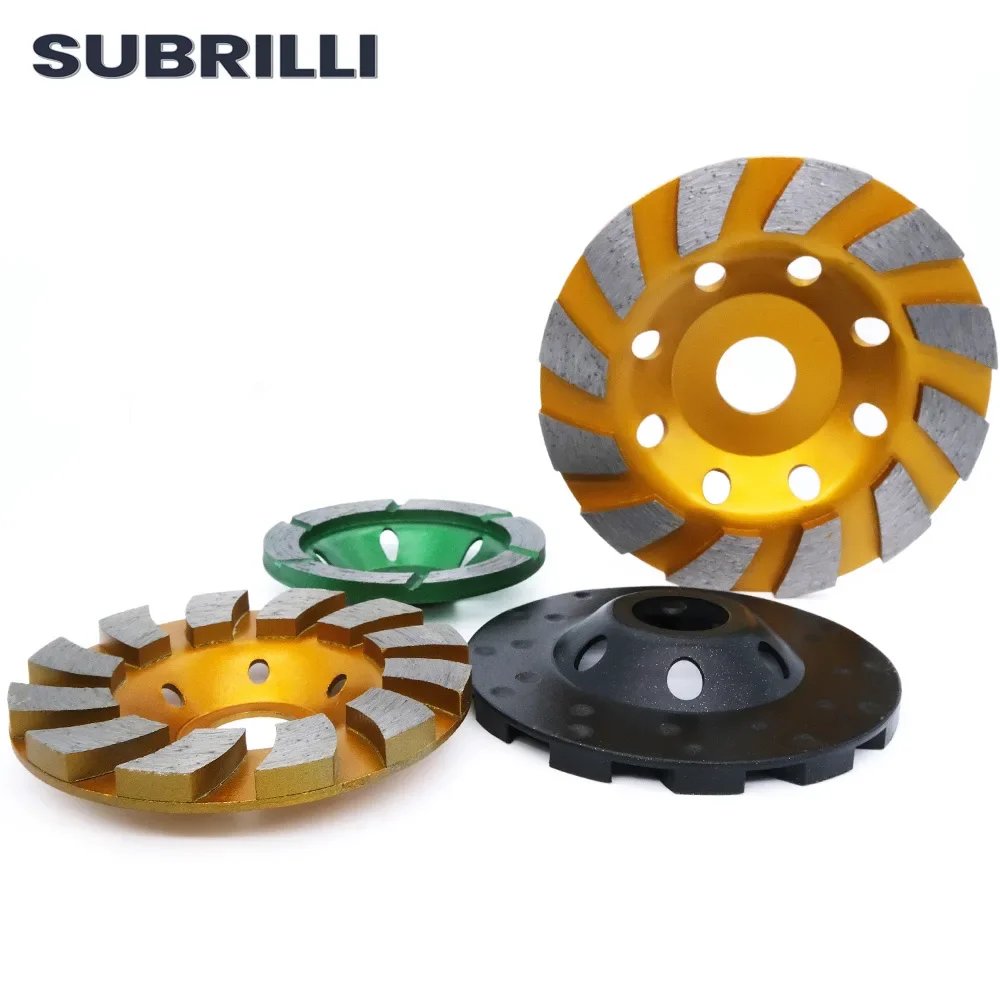 

SUBRILLI 80/90/100/125mm Diamond Grinding Disc Segment Bowl Cup For Concrete Stone Granite Marble Ceramics Abrasive Disk Wheel