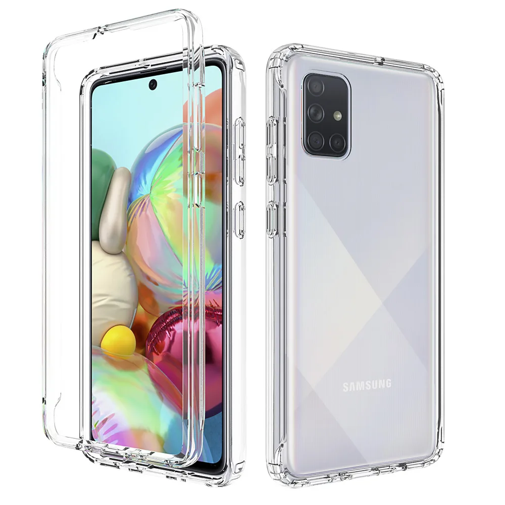 

Чехол Full Body 360 для Samsung Galaxy A71 Ultra, двухсторонний силиконовый чехол из ТПУ, прозрачный чехол Funda Coque