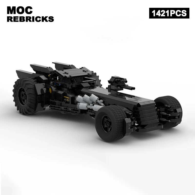 MOC Science Fiction Film Series Concept BatmoBile Supercar Building Block Assembly Model Sets Children's Bricks Toys Xmas Gifts